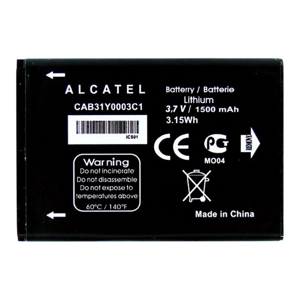 Батарея Alcatel/TCL CAB31Y0003C1 (1500mAh) / TLi014A1 (1400mAh) / CAB31P0000C1 (1300mAh) / TLi014A2  [Original PRC]